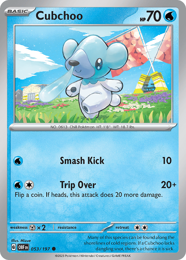 Cubchoo, carta 053 de Obsidian Flames
