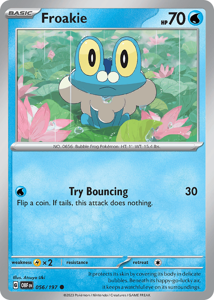 Froakie, carta 056 de Obsidian Flames