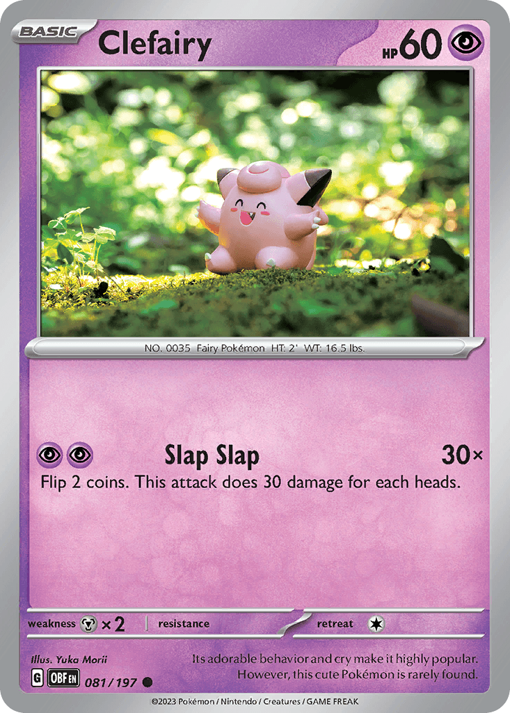 Clefairy, carta 081 de Obsidian Flames