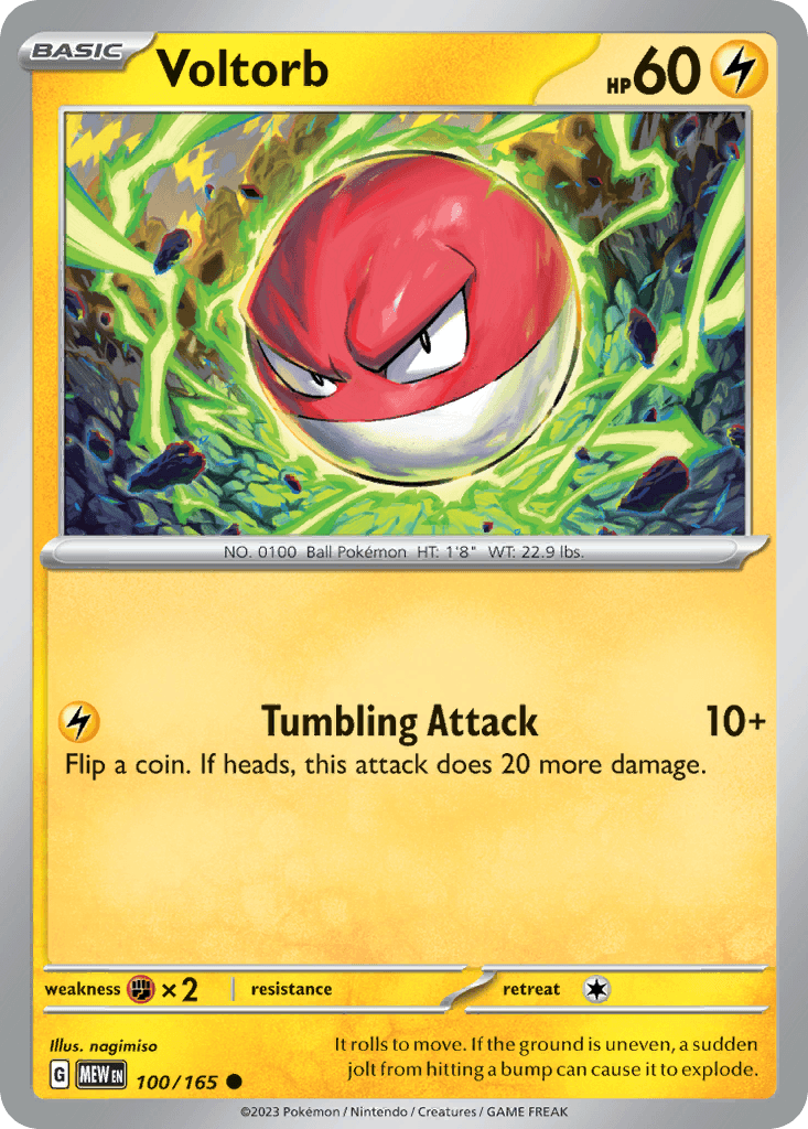 Voltorb, carta 100 de 151
