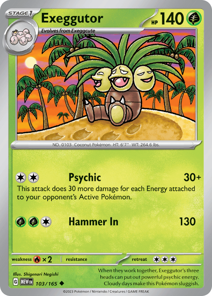 Exeggutor, carta 103 de 151