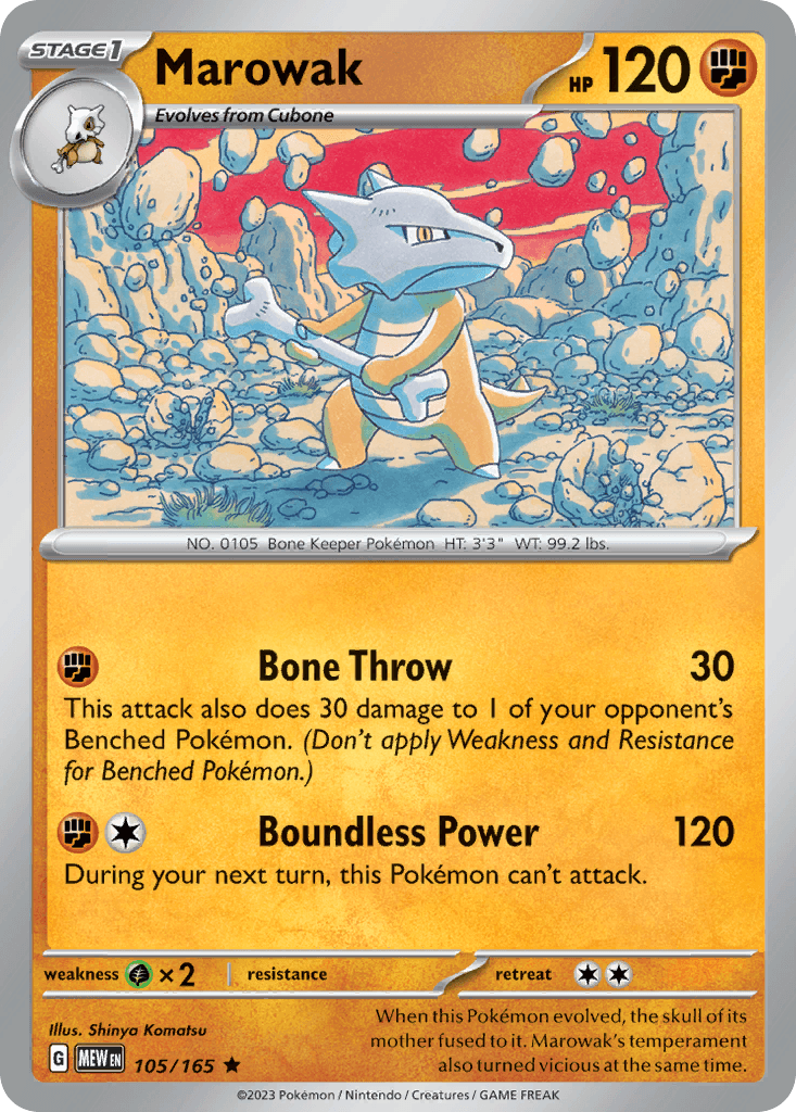 Marowak, carta 105 de 151