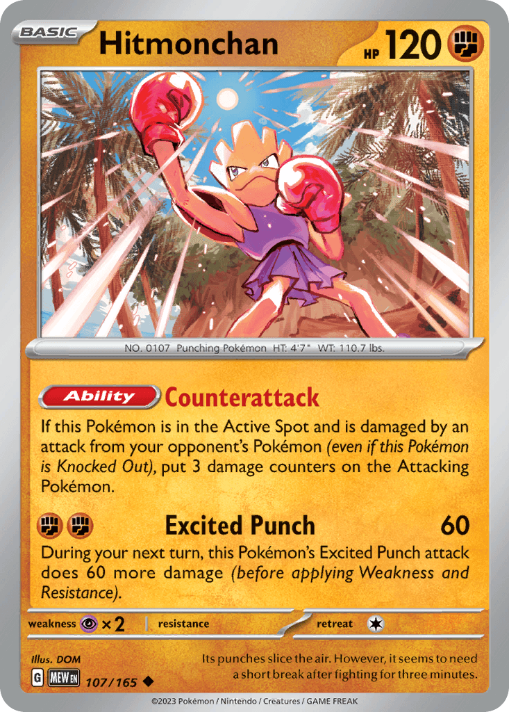 Hitmonchan, carta 107 de 151