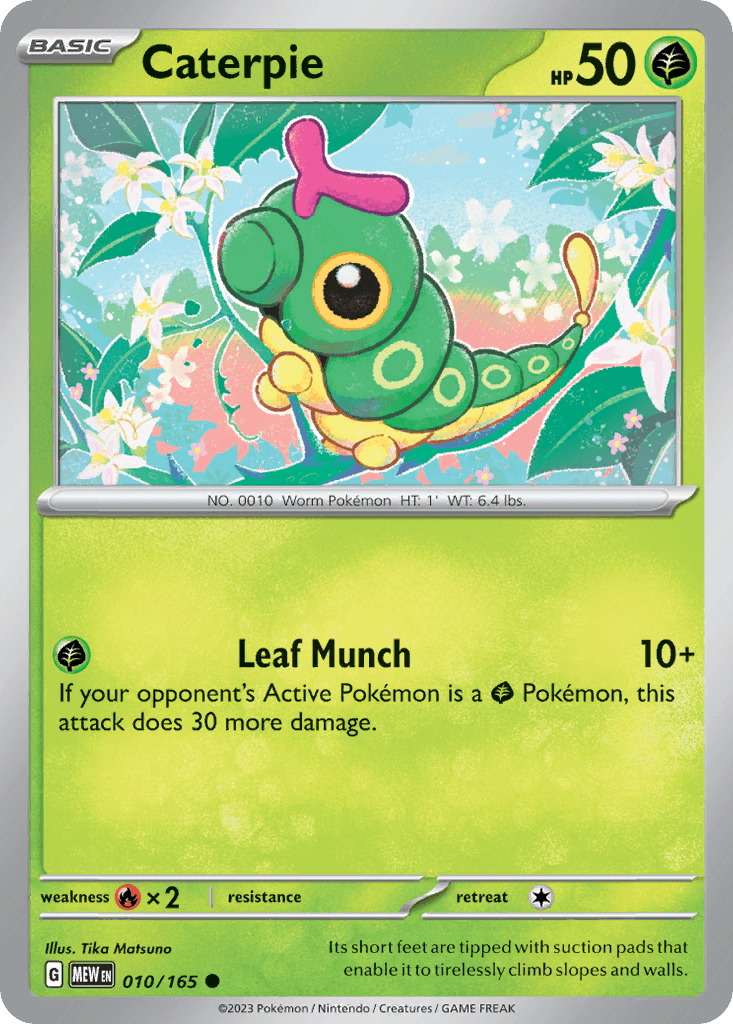 Caterpie, carta 010 de 151