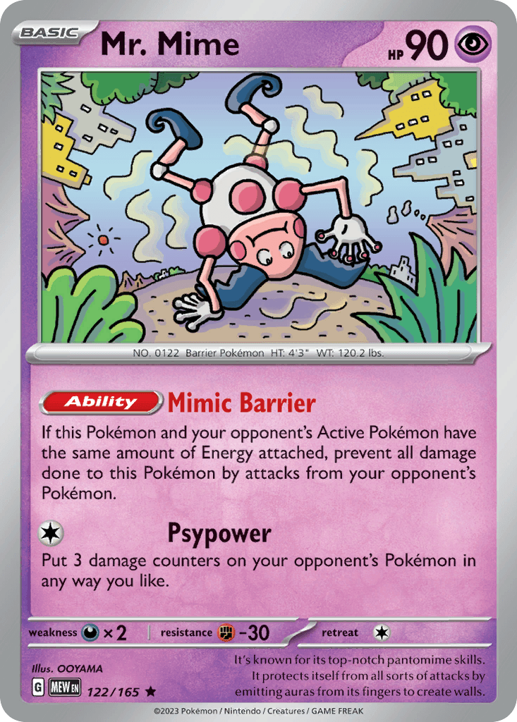 Mr. Mime, carta 122 de 151