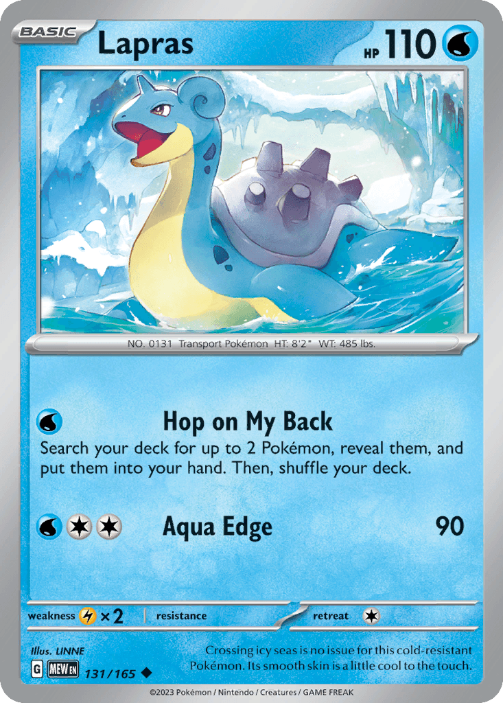 Lapras, carta 131 de 151