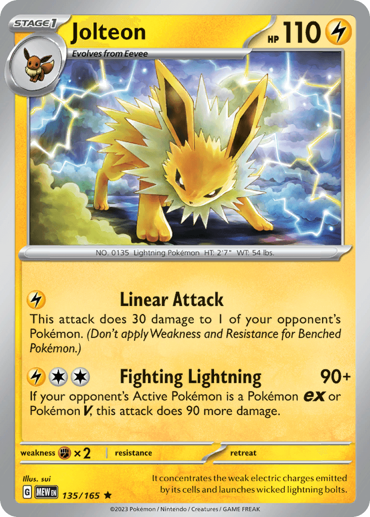 Jolteon, carta 135 de 151