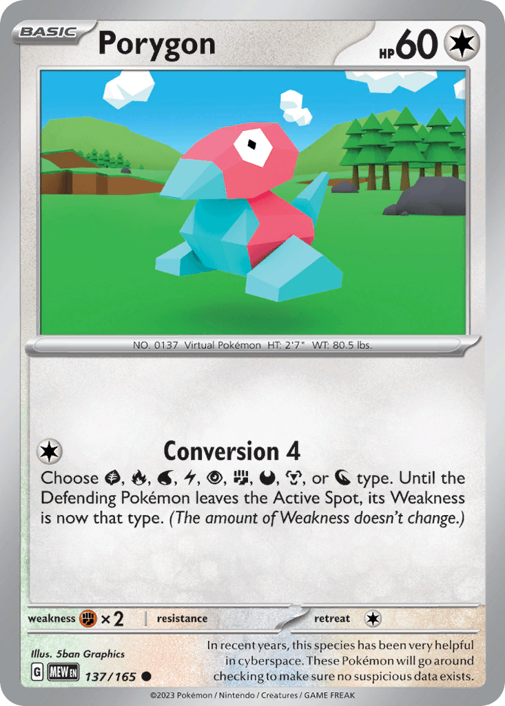 Porygon, carta 137 de 151