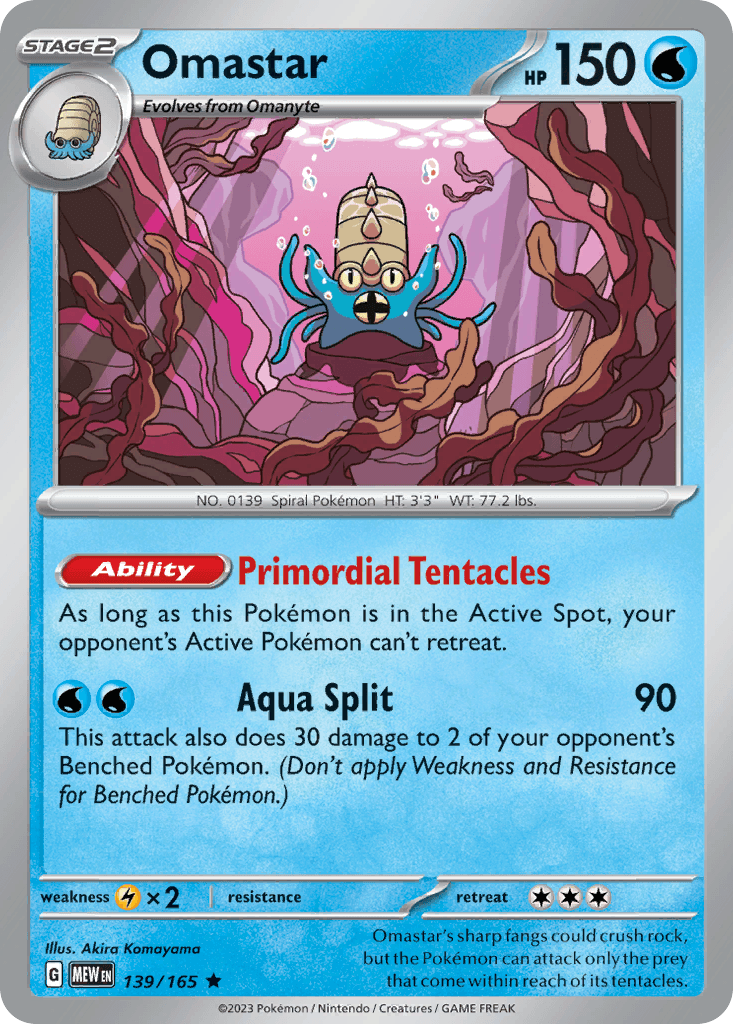 Omastar, carta 139 de 151