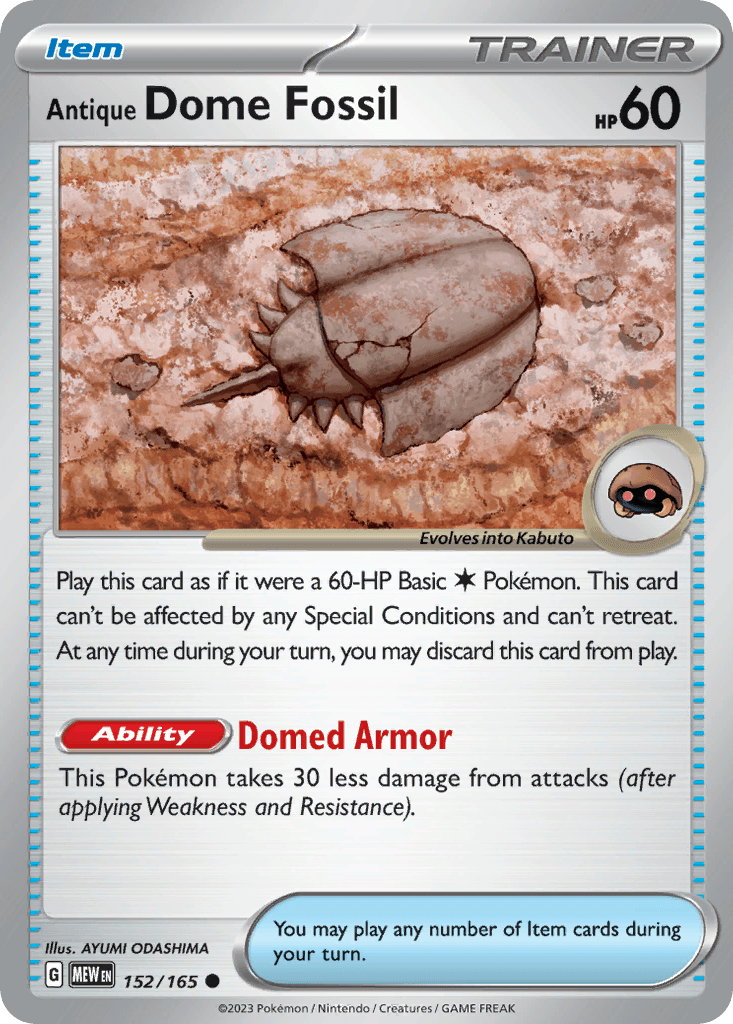 Antique Dome Fossil, carta 152 de 151