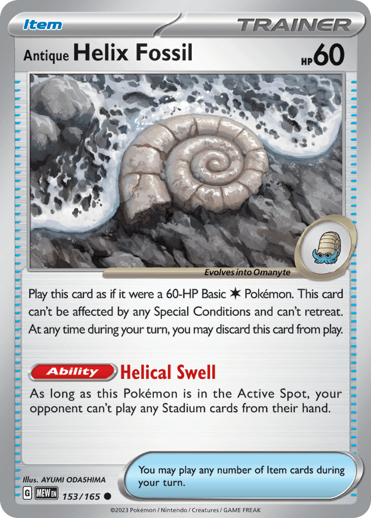 Antique Helix Fossil, carta 153 de 151