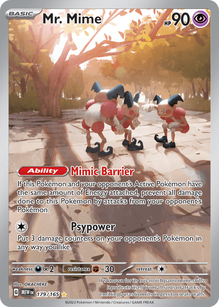 Mr. Mime, carta 179 de 151