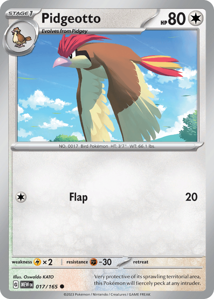 Pidgeotto, carta 017 de 151