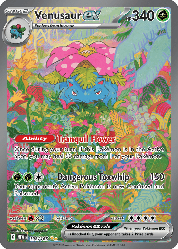 Venusaur ex, carta 198 de 151