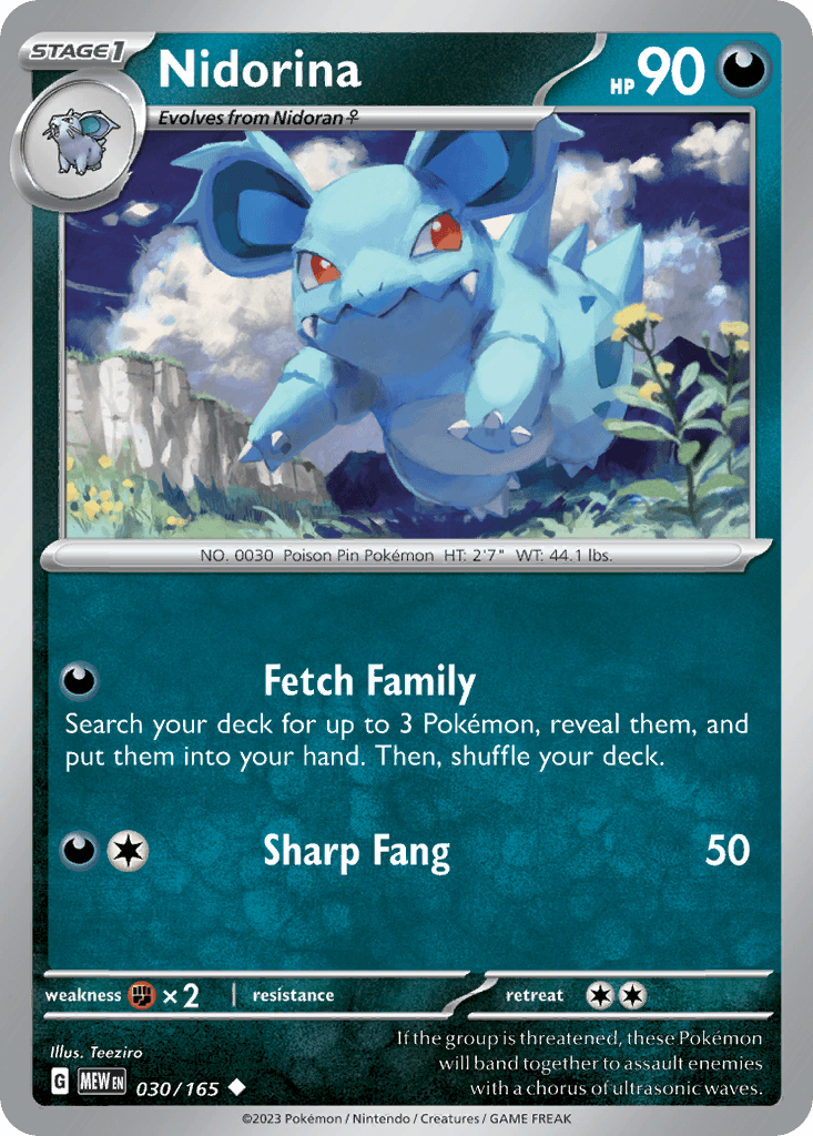 Nidorina, carta 030 de 151
