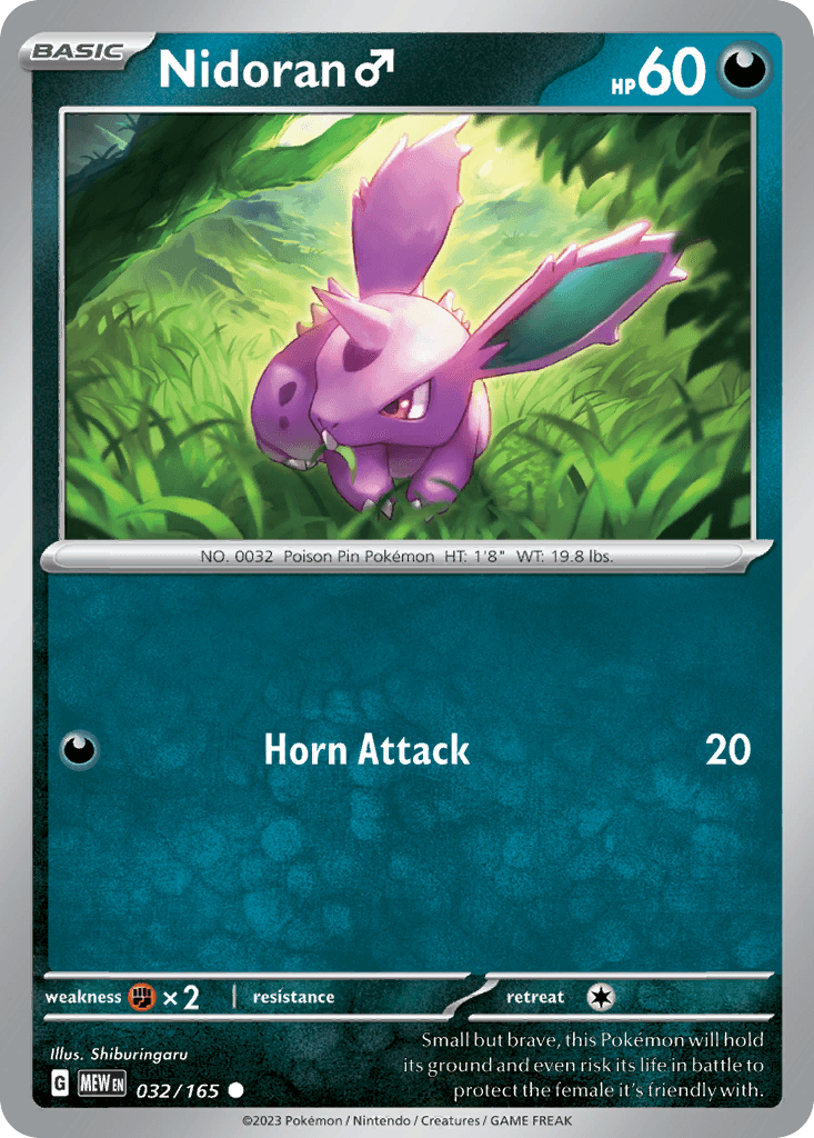 Nidoran♂, carta 032 de 151