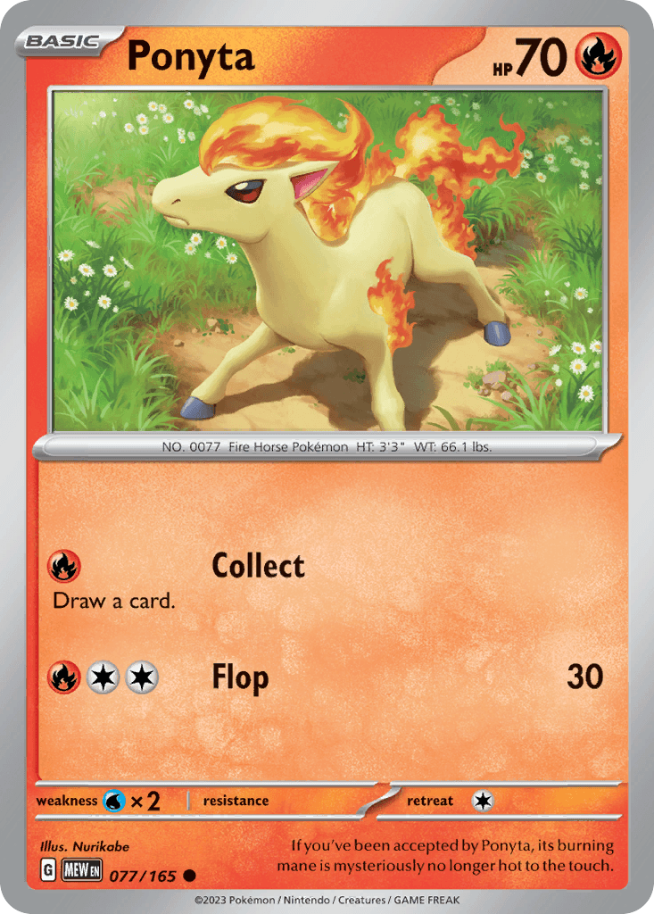 Ponyta, carta 077 de 151