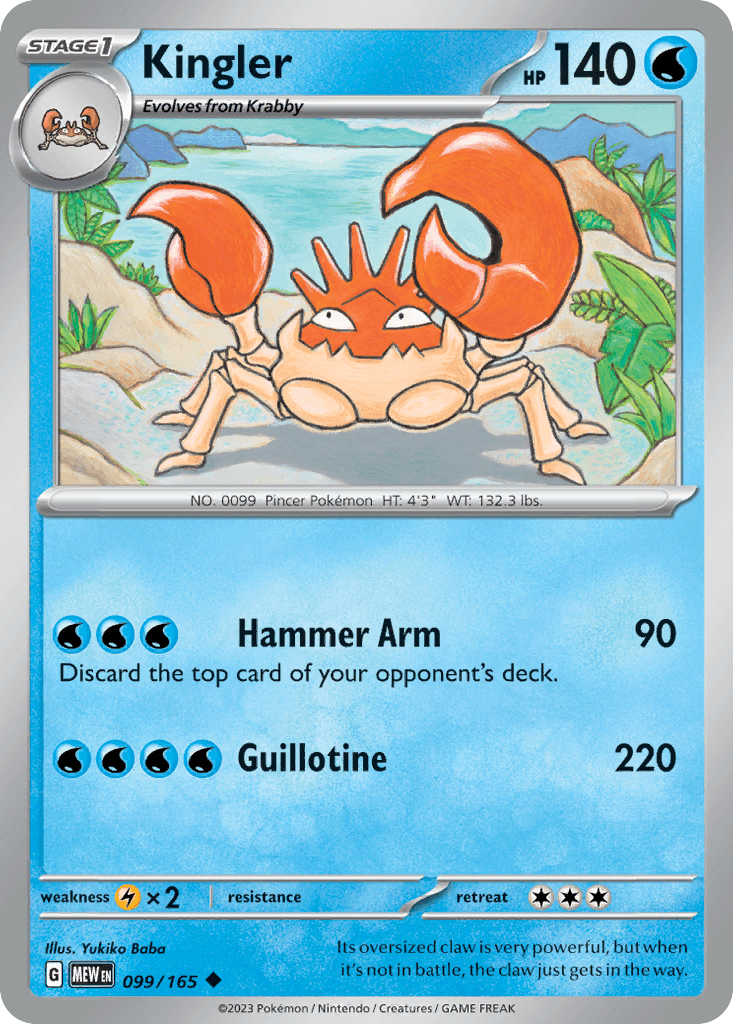 Kingler, carta 099 de 151