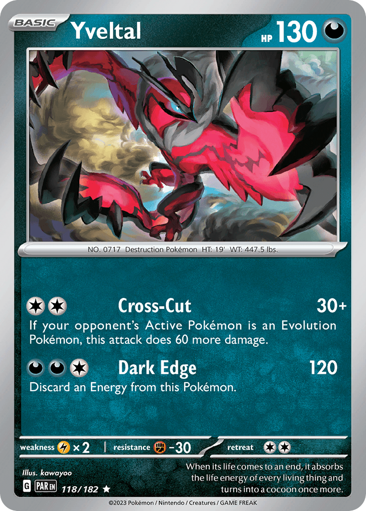 Yveltal, carta 118 de Paradox Rift