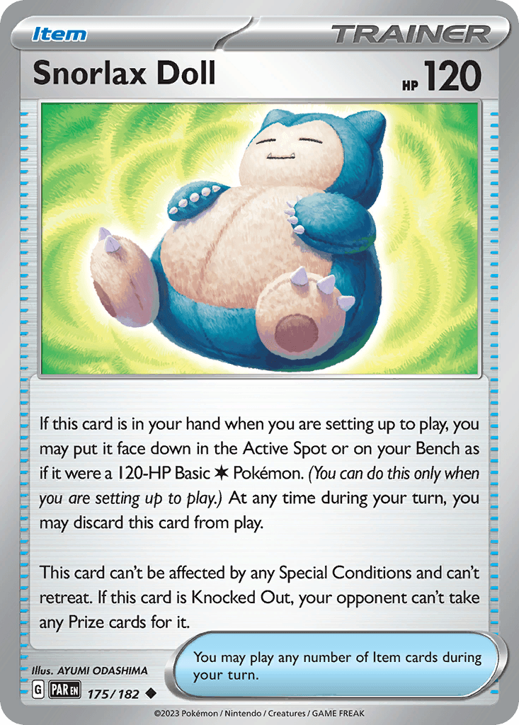 Snorlax Doll, carta 175 de Paradox Rift