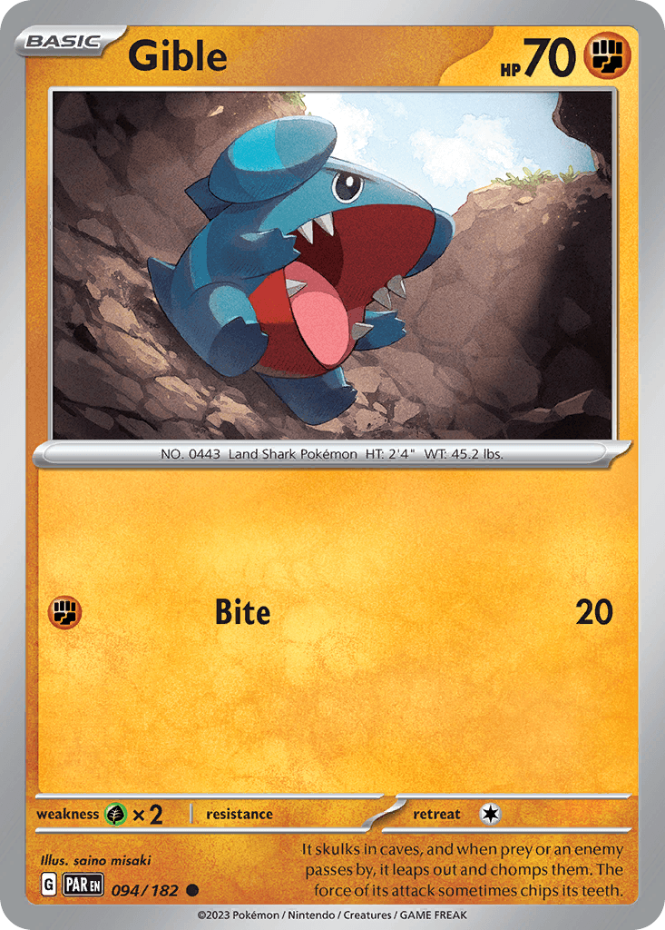 Gible, carta 094 de Paradox Rift