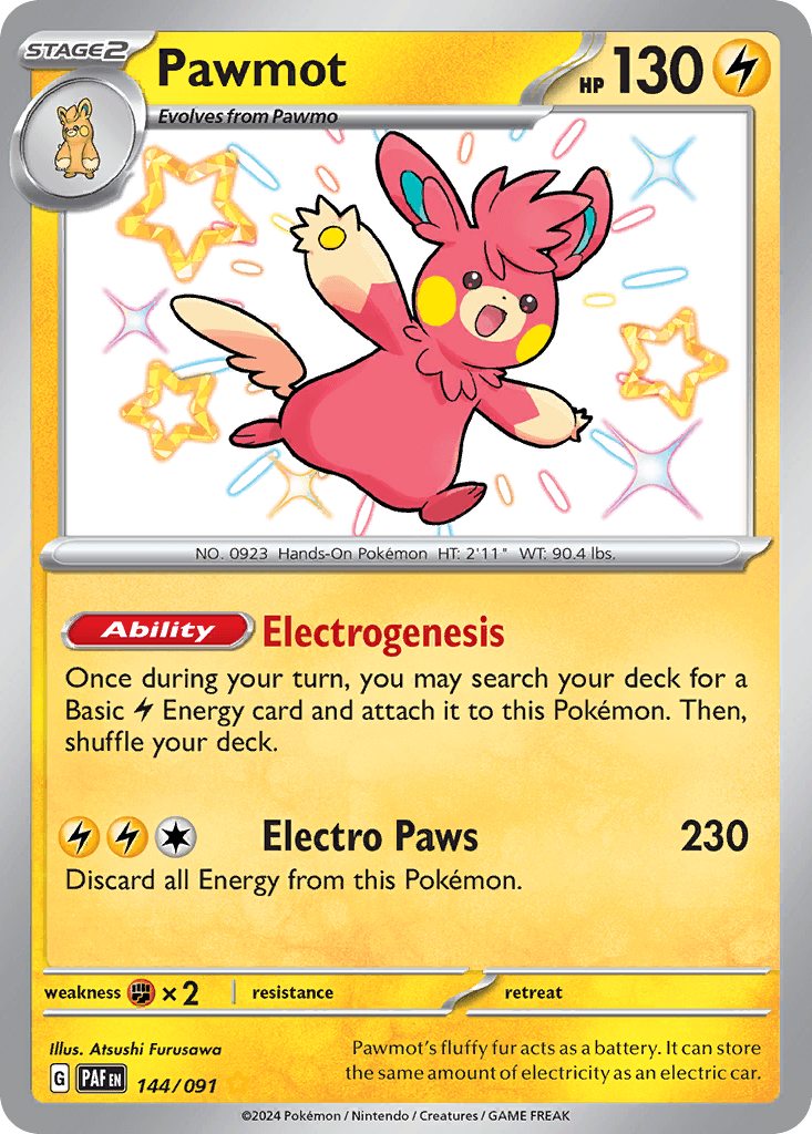 Pawmot, carta 144 de Paldean Fates