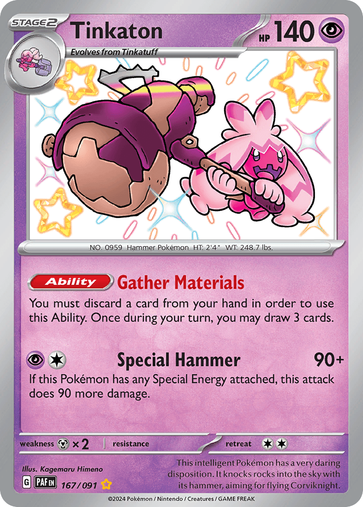 Tinkaton, carta 167 de Paldean Fates