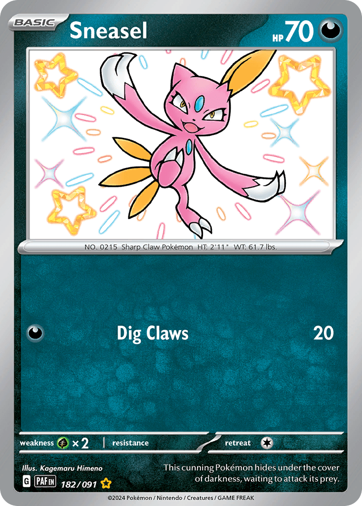 Sneasel, carta 182 de Paldean Fates