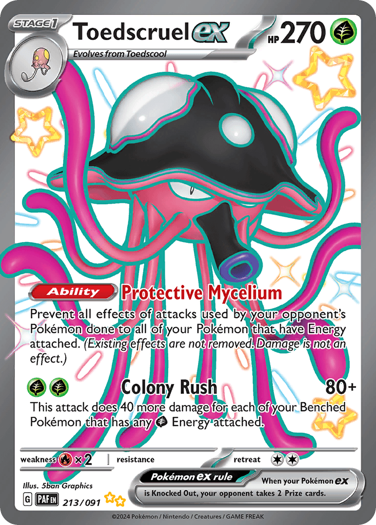 Toedscruel ex, carta 213 de Paldean Fates