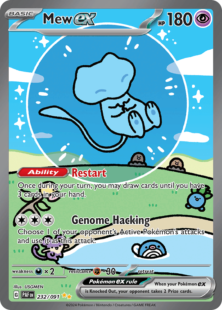 Mew ex, carta 232 de Paldean Fates