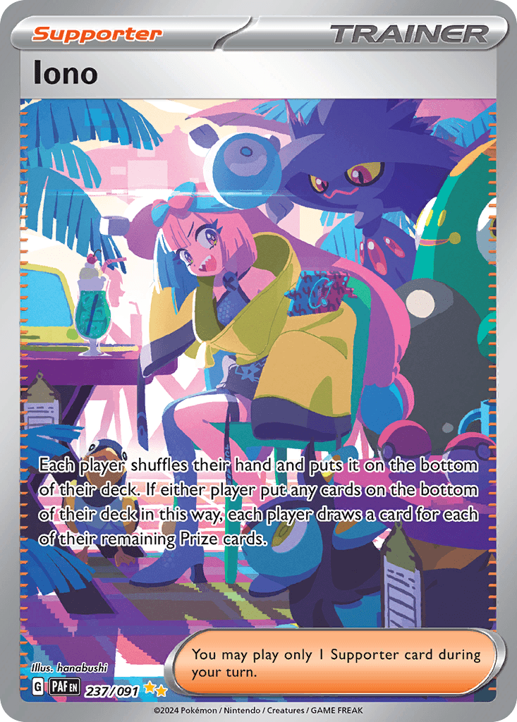 Iono, carta 237 de Paldean Fates