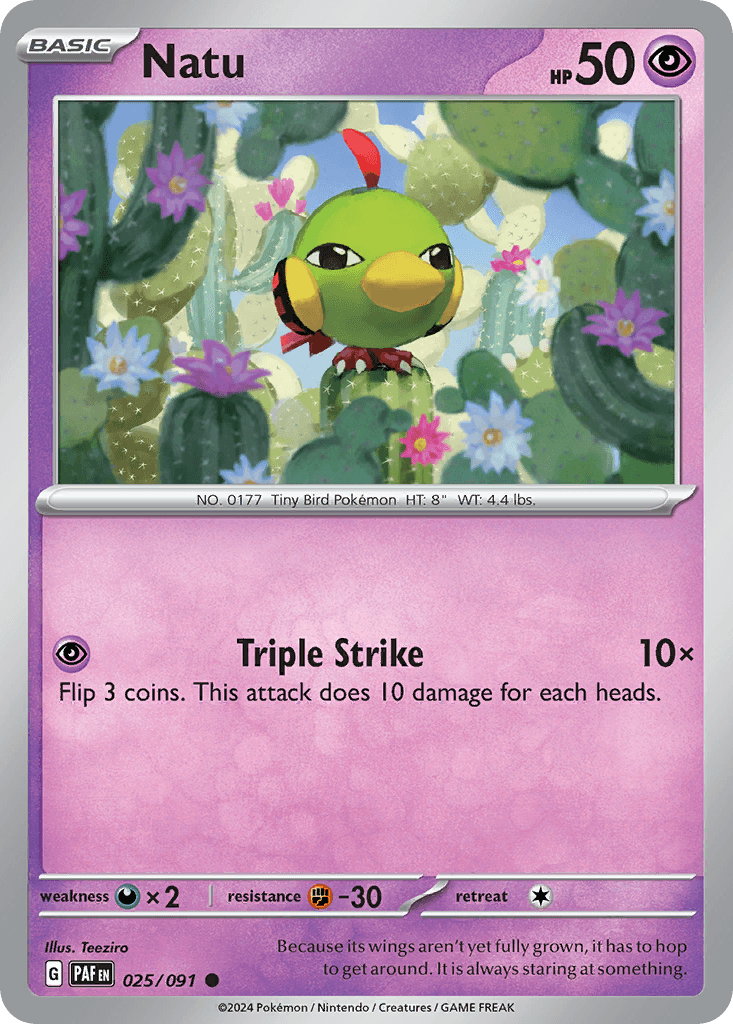 Natu, carta 025 de Paldean Fates