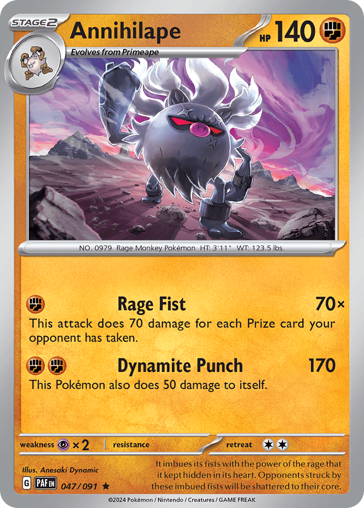 Annihilape, carta 047 de Paldean Fates
