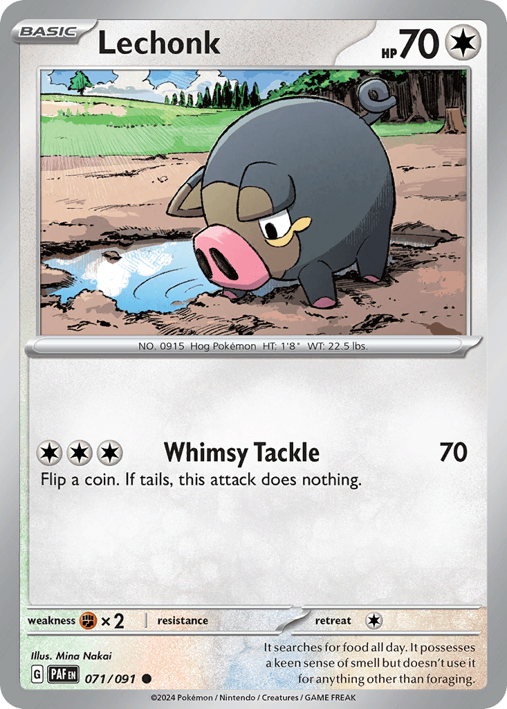 Lechonk, carta 071 de Paldean Fates