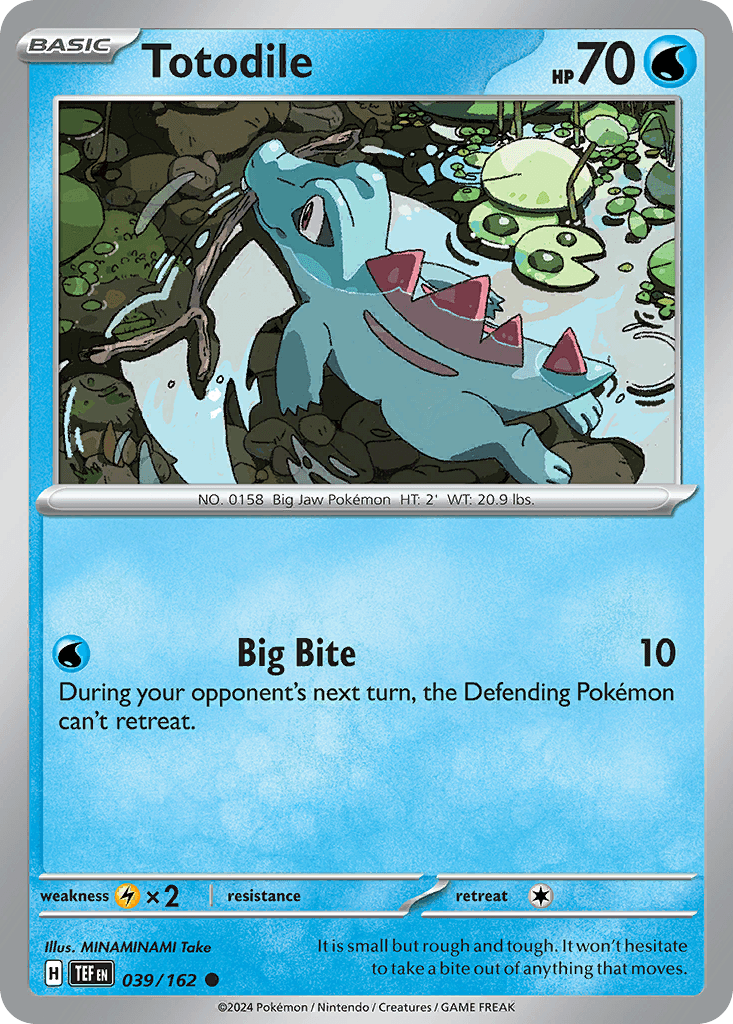 Totodile, carta 039 de Temporal Forces