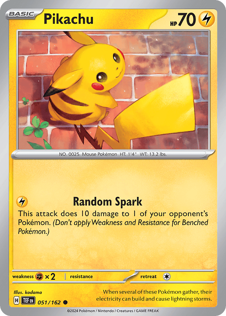 Pikachu, carta 051 de Temporal Forces