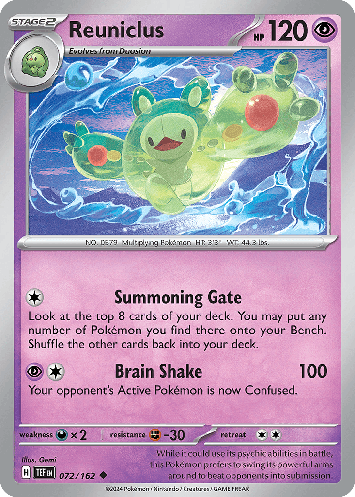 Reuniclus, carta 072 de Temporal Forces