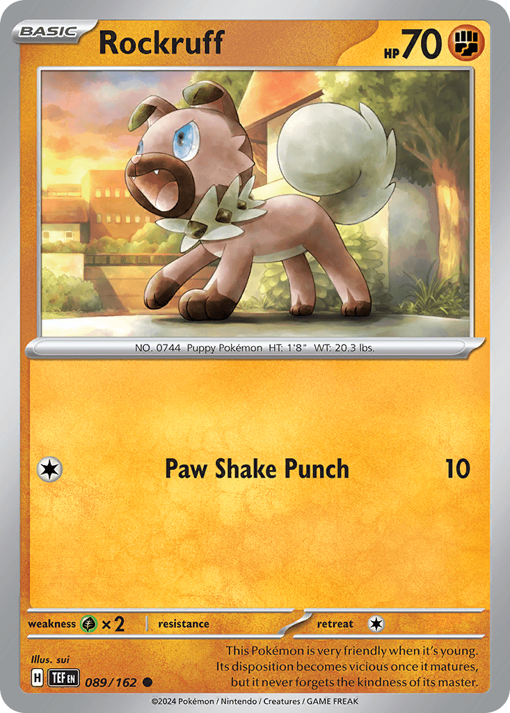 Rockruff, carta 089 de Temporal Forces