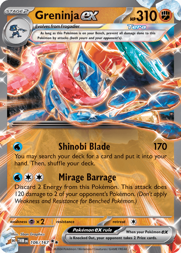 Greninja ex, carta 106 de Twilight Masquerade