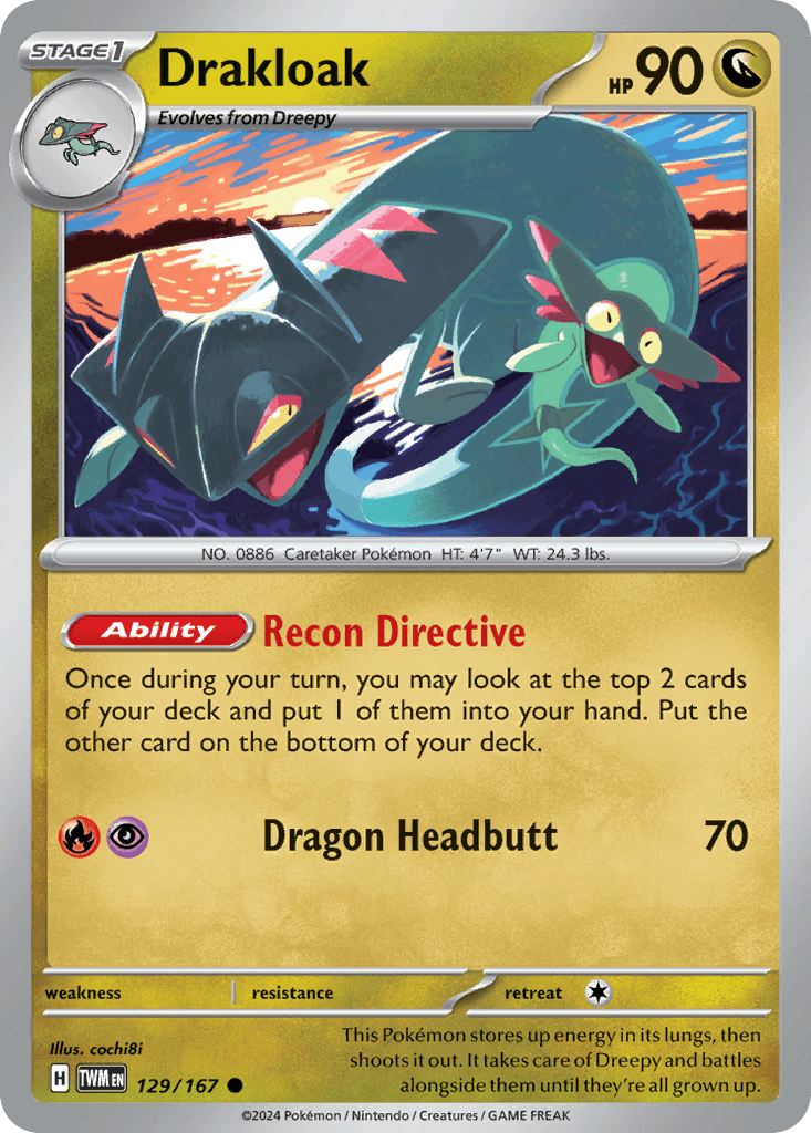 Drakloak, carta 129 de Twilight Masquerade