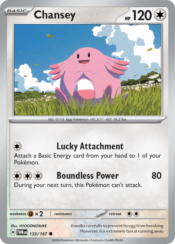 Chansey, carta 133 de Twilight Masquerade