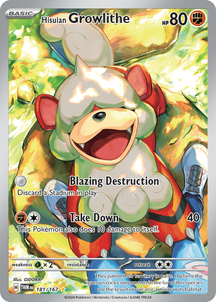 Hisuian Growlithe, carta 181 de Twilight Masquerade