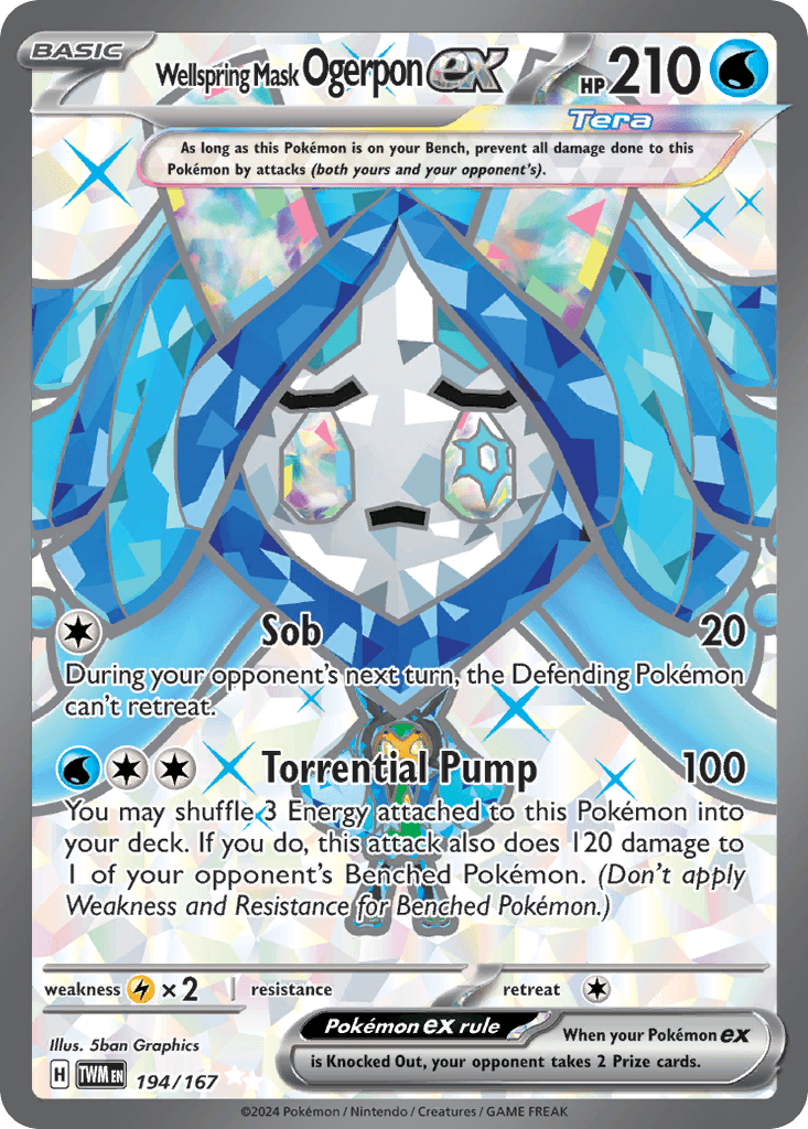 Wellspring Mask Ogerpon ex, carta 194 de Twilight Masquerade