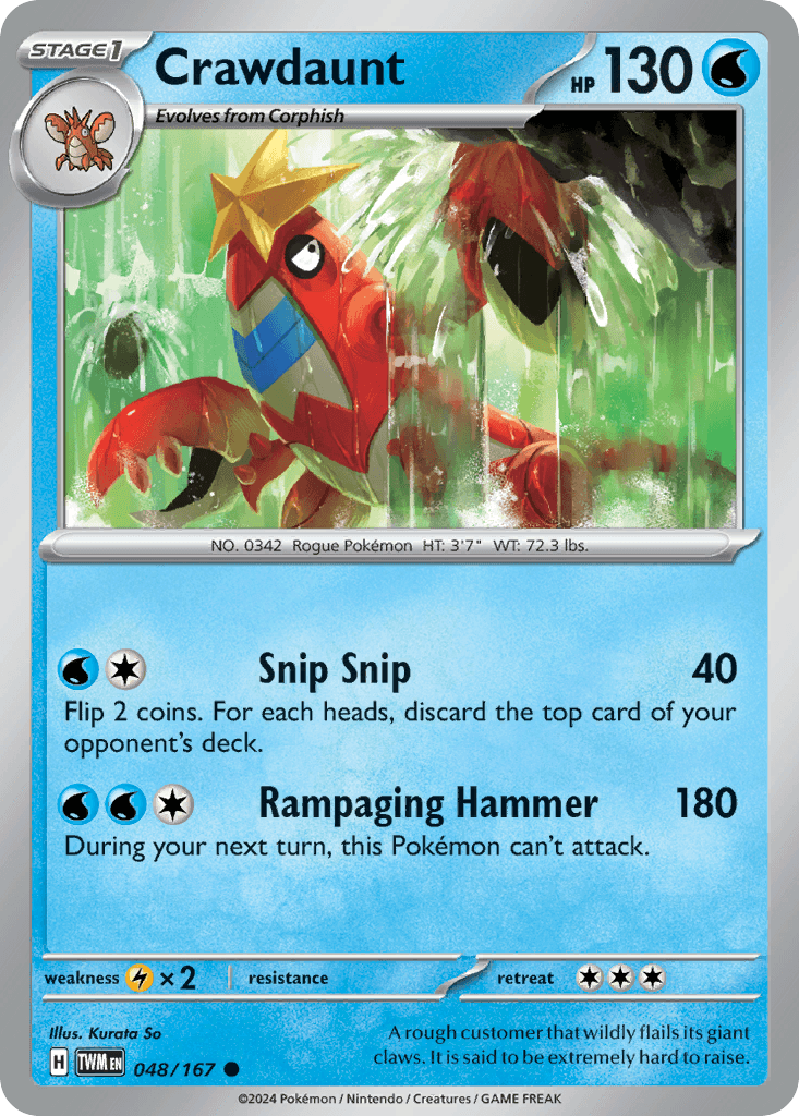 Crawdaunt, carta 048 de Twilight Masquerade