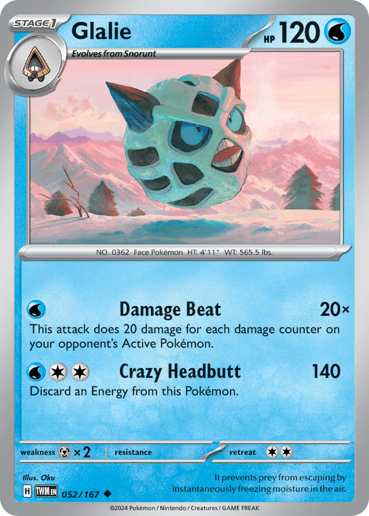 Glalie, carta 052 de Twilight Masquerade