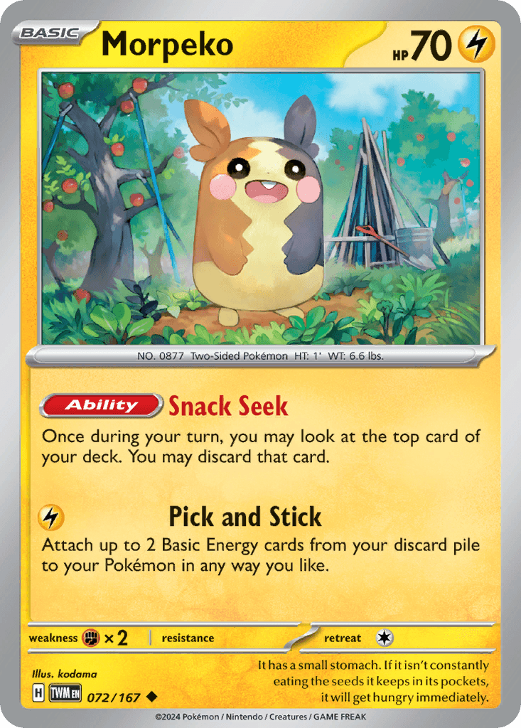 Morpeko, carta 072 de Twilight Masquerade