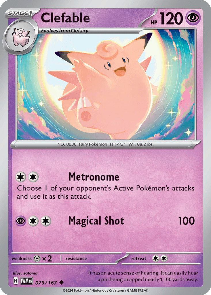 Clefable, carta 079 de Twilight Masquerade