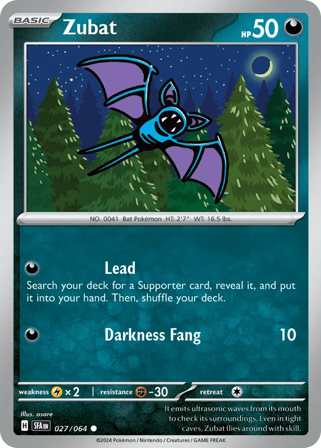 Zubat, carta 027 de Shrouded Fable