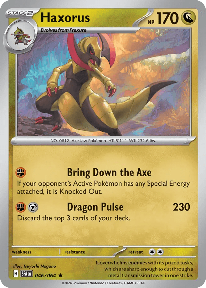 Haxorus, carta 046 de Shrouded Fable