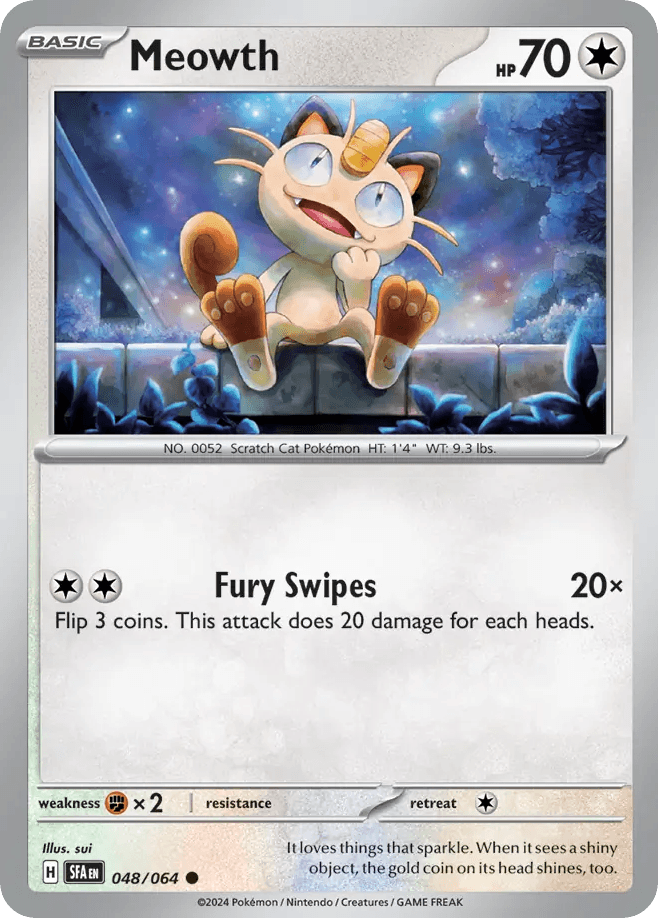 Meowth, carta 048 de Shrouded Fable